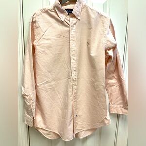 Ralph Lauren men’s 16 1/2 button up pink striped shirt